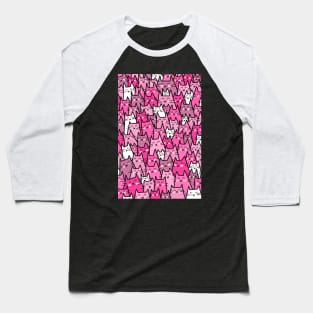 Cat Party - Pink Purple Baseball T-Shirt